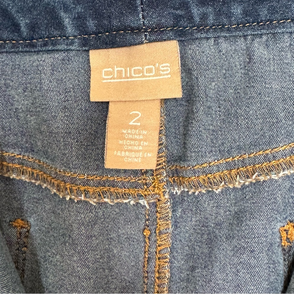 Denim Knee-Length Pencil Skirt - Chico's size 2 (US 12) - Picture 3 of 4